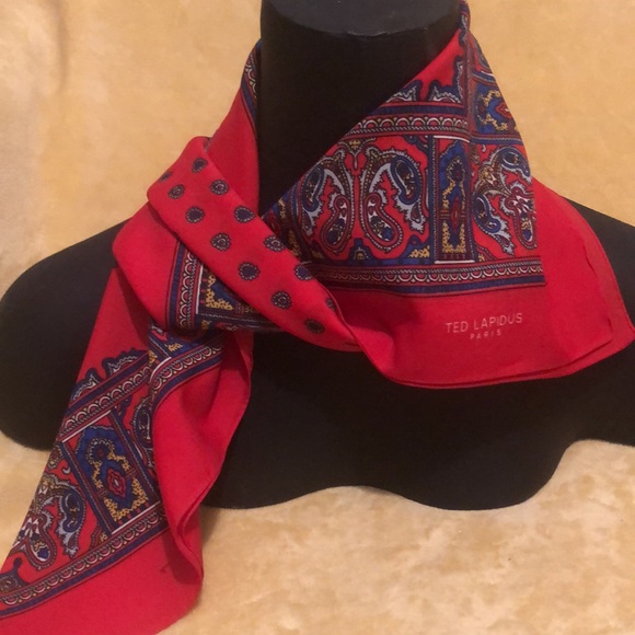 Ted Lapidus Paris Cotton Square Scarf Size 28” X 28” - Picture 6 of 9